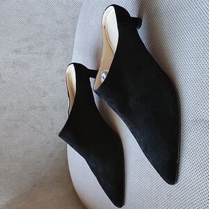 Everlane Black Suede Mules